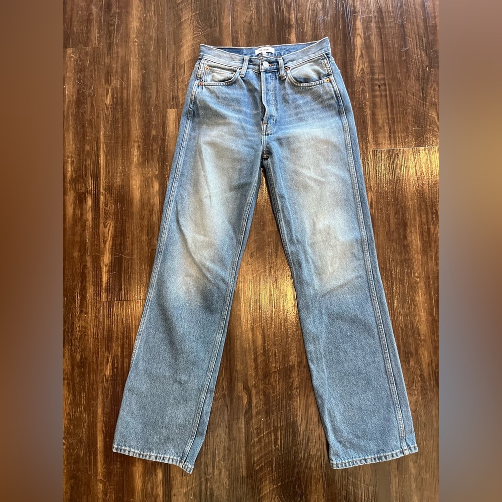 Re/Done Button-Fly High-rise Loose Jeans 26